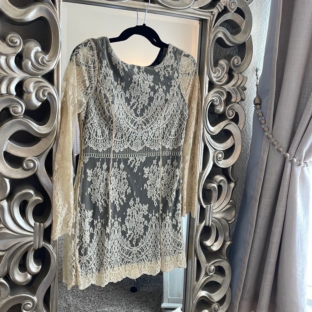 Free People long sleeve lace dress